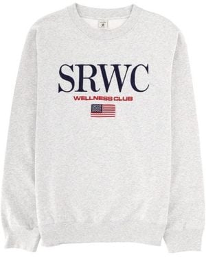 Sporty & Rich Embroidered-Logo Sweatshirt - White