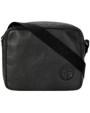 Giorgio Armani Logo Shoulder Bag - Black