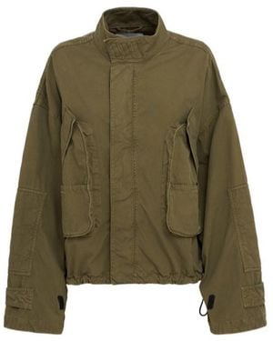 The Attico Canvas Bomber - Green