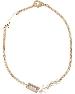 Saint Laurent Cassandre Charm Bracelet - Metallic