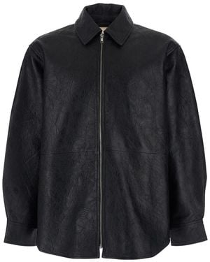 sunflower Crinkled Zip Jacket - Black