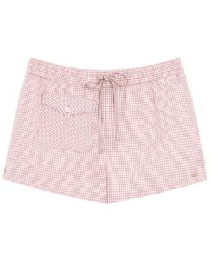 Valentino Check Pattern Shorts - Pink