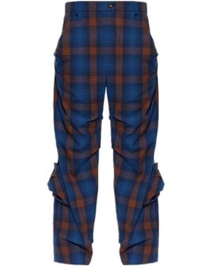 Vivienne Westwood Plaid Casual Trousers - Blue
