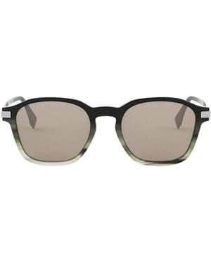 Fendi Eyewear Square Frame Sunglasses - Metallic