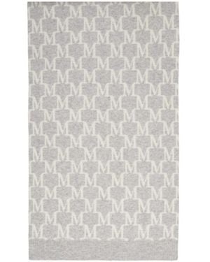 Max Mara Orli Monogram Knit Scarf - Grey