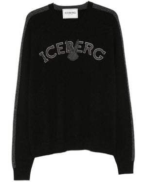 Iceberg Logo Sweater - Black