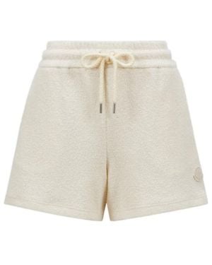 Moncler Logo Patch Drawstring Shorts - White