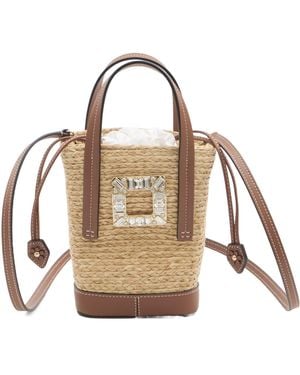 Roger Vivier Viv' Skate Mini Bucket Bag - Metallic