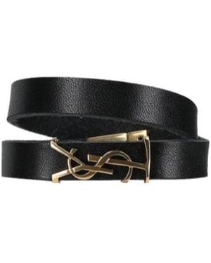 Saint Laurent Opyum Double Wrap Bracelet - Black