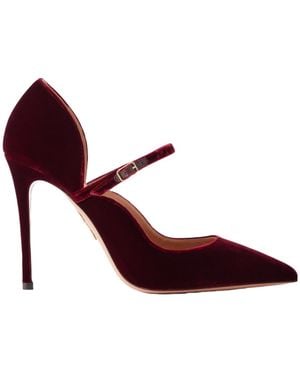 Aquazzura High-Heeled Mary Jane Shoes - Red
