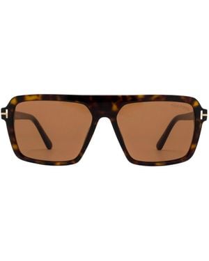 Tom Ford Eyewear Rectangular Frame Sunglasses - Multicolour