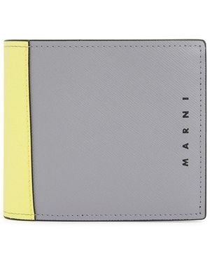 Marni Two-Tone Bi-Fold Wallet - Gray