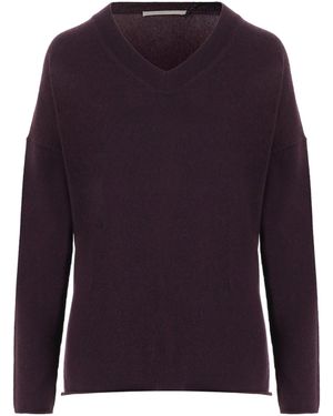 Allude V-Neck Cashmere Knitted Jumper - Blue
