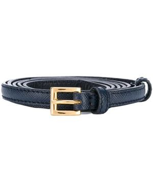 Prada Thin Leather Belt - Blue