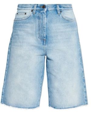 Dries Van Noten Belt-Loop Denim Shorts - Blue