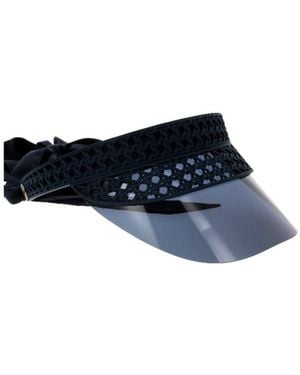 Dior Eyewear Very V1U Bow-Detailed Visors - Blue