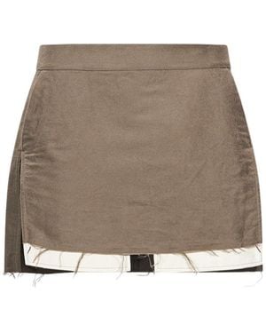 Rick Owens Zipper Skirt - Brown