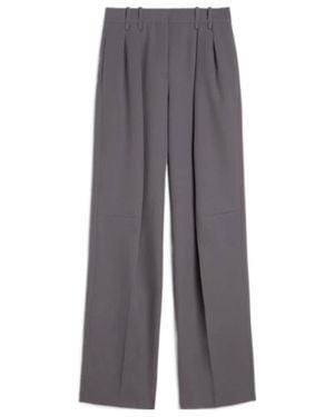 Jil Sander Pleated Gabardine Trousers - Grey