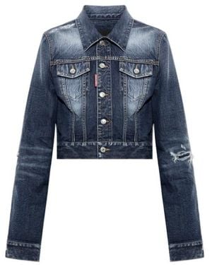 DSquared² Long-Sleeve Denim Jacket - Blue