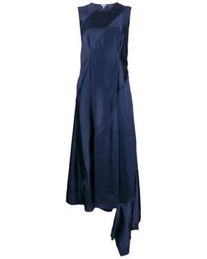 Loewe Asymmetric Panelled Dress - Blue