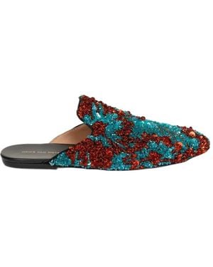 Dries Van Noten Sequin-Embellished Slippers - Blue