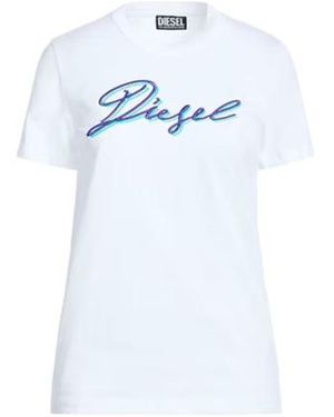 DIESEL Minimal Printed Short Sleeve Tee - Blue
