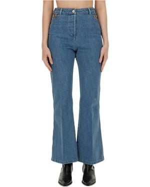 Patou Flare Fit Designer Jeans - Blue