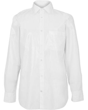 Maison Margiela Long-Sleeve Button-Up Shirt - White