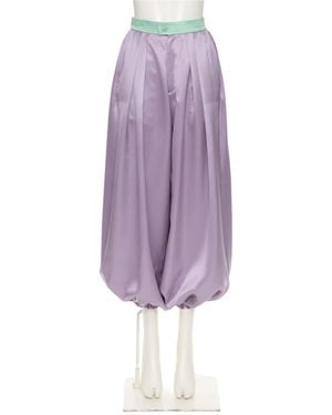 Valentino Satin Tapered Pants - Purple