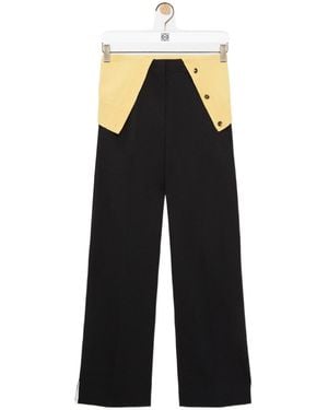 Loewe Fold-Over Waist Trousers - Black