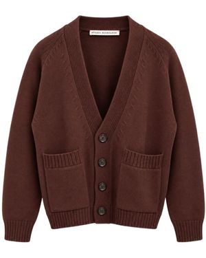 Studio Nicholson Single-Breasted Knit Cardigan - Brown
