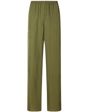 Theory Crepon Wide-Leg Pants - Green