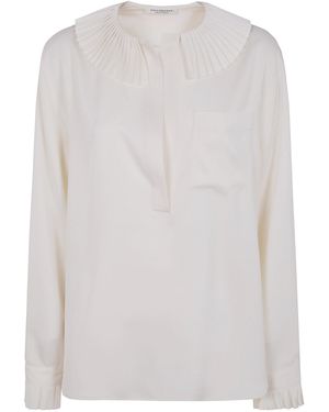 Philosophy Di Lorenzo Serafini V-Neck Ruffled Shirt - White