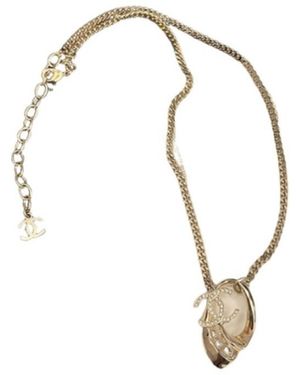 CHANEL Double C Necklace - White
