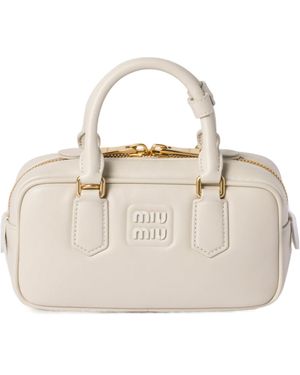 Miu Miu Arcadie Leather Bag - Natural