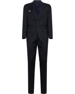 Kiton Single-Breasted Peak-Lapel Suit - Black