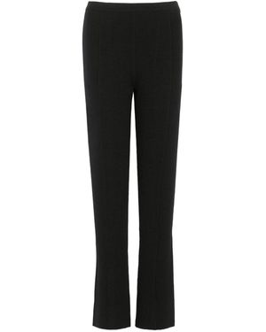 Barrie Pleated Wool Cashmere Leggings - Black