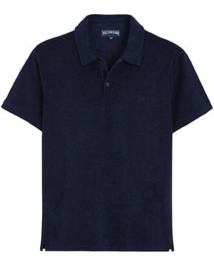Vilebrequin Embroidered Turtle Piqué Polo Shirt - Blue