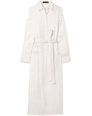 Proenza Schouler Hannah Tie-Up Striped Dress - White