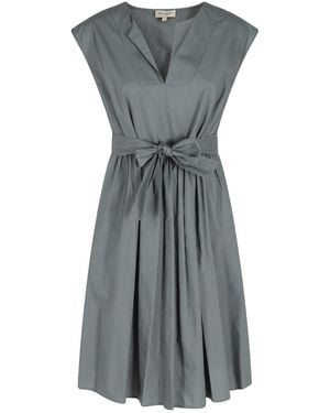 Woolrich Belted Poplin Short Dress - Grey