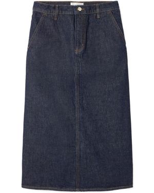FRAME Denim Midi Skirt - Blue