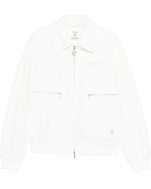 CASABLANCA Zip-Up Bomber Jacket - White