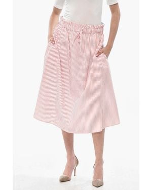 Woolrich Striped Midi Skirt - Pink