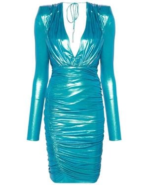 Alexandre Vauthier Long-Sleeved Dress - Blue