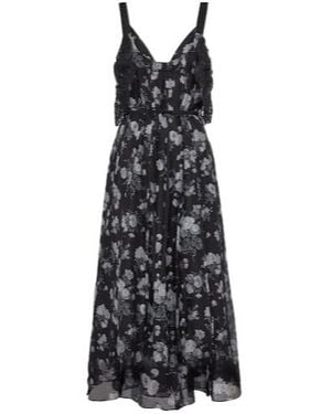 Brock Collection Talayah Floral Midi Dress - Black