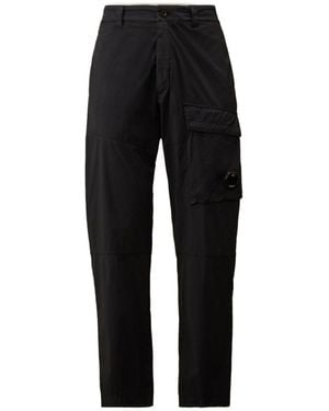 C.P. Company Casual Trousers With Belt Loops - Black