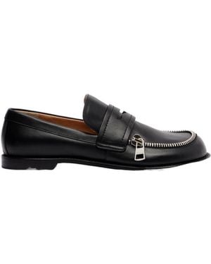 JW Anderson Leather Loafers - Black