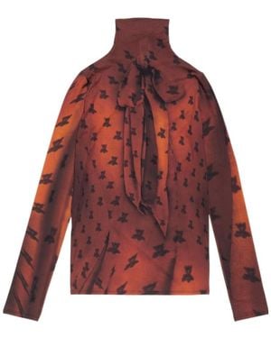 Acne Studios Fitted Printed T-Shirt - Red