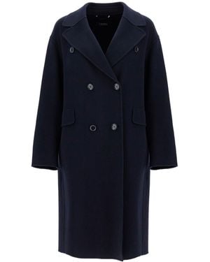Max Mara Double-Breasted Coat - Blue
