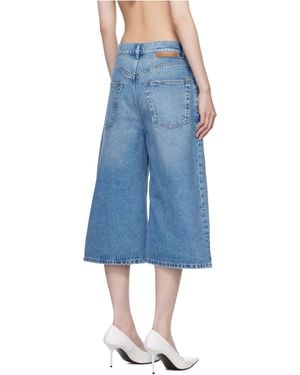 Stella McCartney Straight Leg Denim Shorts - Blue